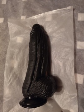 Huge dildo Duże miękkie 7.3 cm Liquid czarne