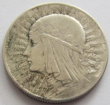 5 złotych Głowa Kobiety 1932 r. (8) Ag oryginał