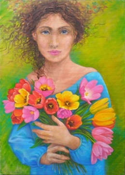 "Wiosna" obraz olejny 70x50 cm