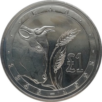 Cypr 1 pound 1995, KM#70