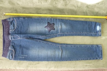 Spodnie jeans dziewczęce ocieplane rozmiar 140