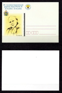 KARTKA,JP II, 10.R.KANONIZACJI.