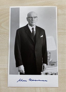 Urho Kekkonen prezydent Finlandii autograf 