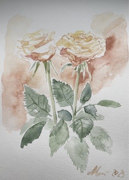 „ Róże” piękna akwarela
