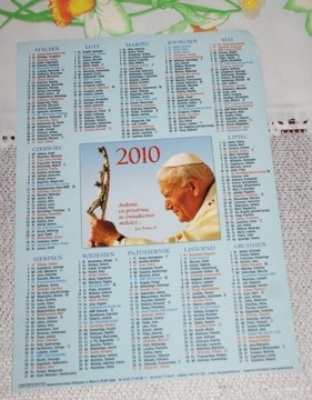 kalendarz z Pacierzem 2010 rok