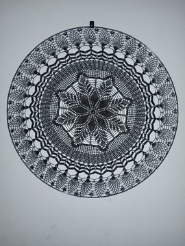 Mandala rozeta na szydełku  łapacz snów boho 75 cm