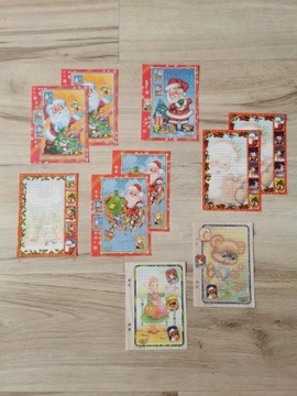 Karteczki kolekcjonerske do segregatora Wiesołych Świąt Mikołaj unikat