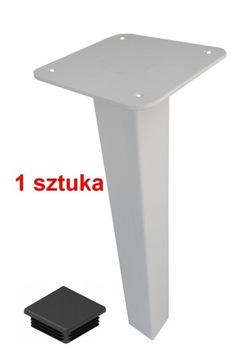 Noga do stołu loft biała metalowa 45cm 1szt