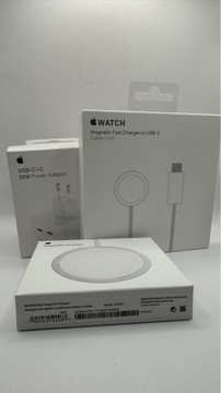 Zestaw Kostka 35 W + Kabel do Apple Watch+Ładowarka Magsafe 15 W