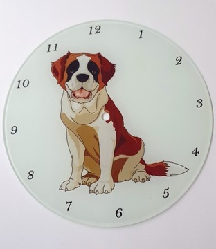 Zegar z podobizną psa.