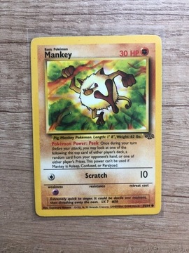 Karta Pokemon oryginalna Mankey jungle 55/64