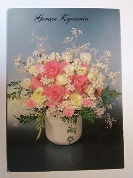 Kwiaty kompozycja róże 1998 r.