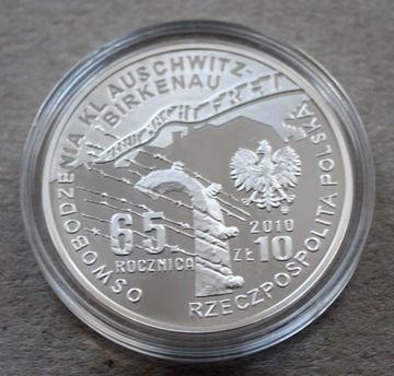 10 zł, 2010 r, 65. Rocznica Oswobodzenia Auschwitz