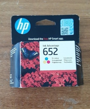 Oryginalny tusz do drukarki HP 652 kolor