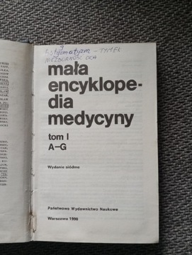 Mała encyklopedia medycyny tom 1 A - G