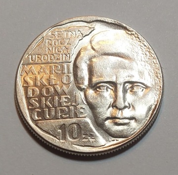 10 złotych 1967 - Maria Skłodowska Curie (st.1)