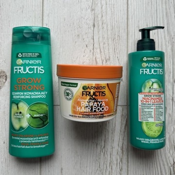 GARNIER FRUCTIS szampon maska krem do włosów 3x400