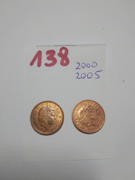 Moneta Wielka Brytania 1 pens, 1998-2008