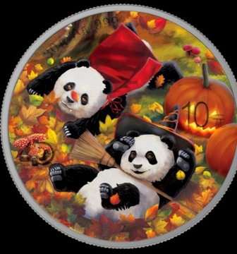 Srebrna Moneta Chińska Panda 2022, 4 Season Autumn