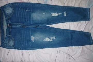 Spodnie jeansy damskie przetarcia 3xl