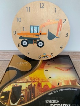 Zegar kwarcowy koparka Modern Clock