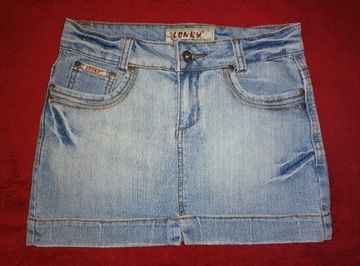 LONKY - Spódniczka jeansowa ze streczem rozmiar 26 (~146/152)