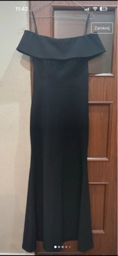 Elegancka długa czarna sukienka roz 38 Betsy Adam
