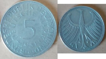 5 marek Niemcy 1951 r. - litera G
