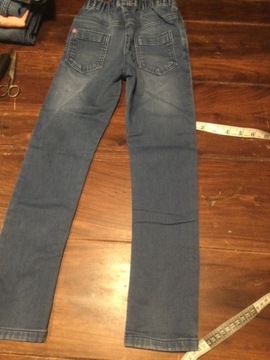 spodnie jeansy  proste , 122-124, jak nowe
