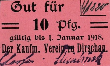 10 Pfennig TCZEW 1918 rok Stowarzyszenie Kupców