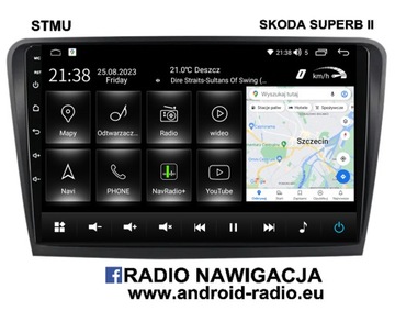 Radio android 10.1" SKODA SUPERB II 08-15