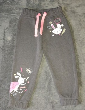 Spodnie dresowe z króliczkiem dziewczynka 92 E3