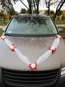 Dekoracja samochodów do ślubu zestaw
