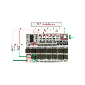 Moduł Ładowarka Balanser 5S 100A Li-ion 18650