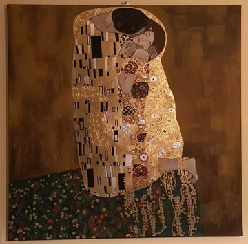 Obraz Pocałunek G. Klimt, 80 X 80 cm na prezent