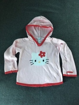 Śliczny sweterek Hello Kitty  na 110 cm