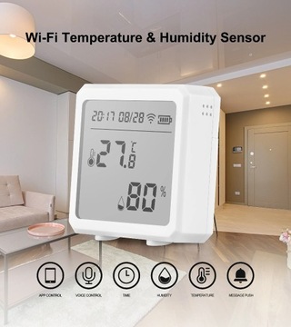 Termometr czujnik WIFI TUYA Smart wyświetlacz TH