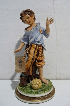 PORCELANOWA FIGURKA WŁOSKA CAPODIMONTE 24cm