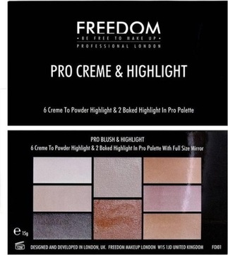 FREEDOM PRO CREME & HIGHLIGHT PALETA DO MAKIJAŻU