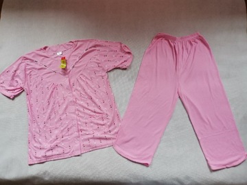 MATYSIO - Piżama damska bluzka rozpinana + spodnie 3/4 do spania rozm. XL