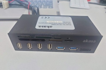 HUB Akasa 5.25" USB3.1 USB2.0 czytnik SD TF CF