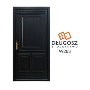 Drzwi Zewnętrzne czarne RAL9005 retro SPRZEDANE