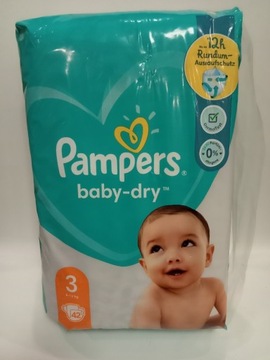 Pampers baby dry 42 szt x 3 op zestaw 126szt r 3 