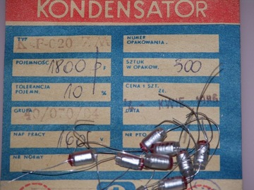 KONDENSATOR FOLIOWY KSF 020 1800p-160V -10SZT