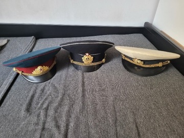 Zestaw czapki wojskowe - ZSRR, CCCP
