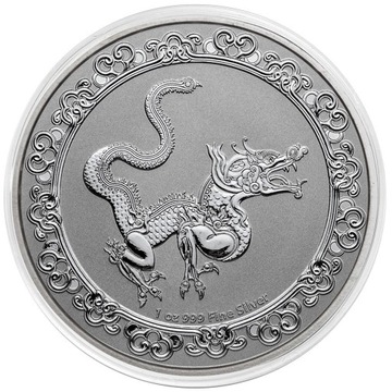 Srebrna moneta Celestial Animals  Żółty wąż 2020