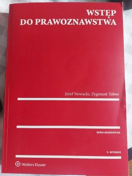 WSTĘP DO PRAWOZNAWSTWA J. Nowacki, Z. Tobor