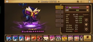 Summoners War 1xLD (Kiki Dark Mage)