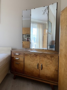 Toaletka Biurko z lustrem na wysoki połysk Fornier