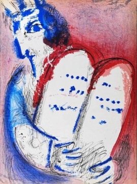 Marc Chagall - Mojżesz, Tablice Prawa